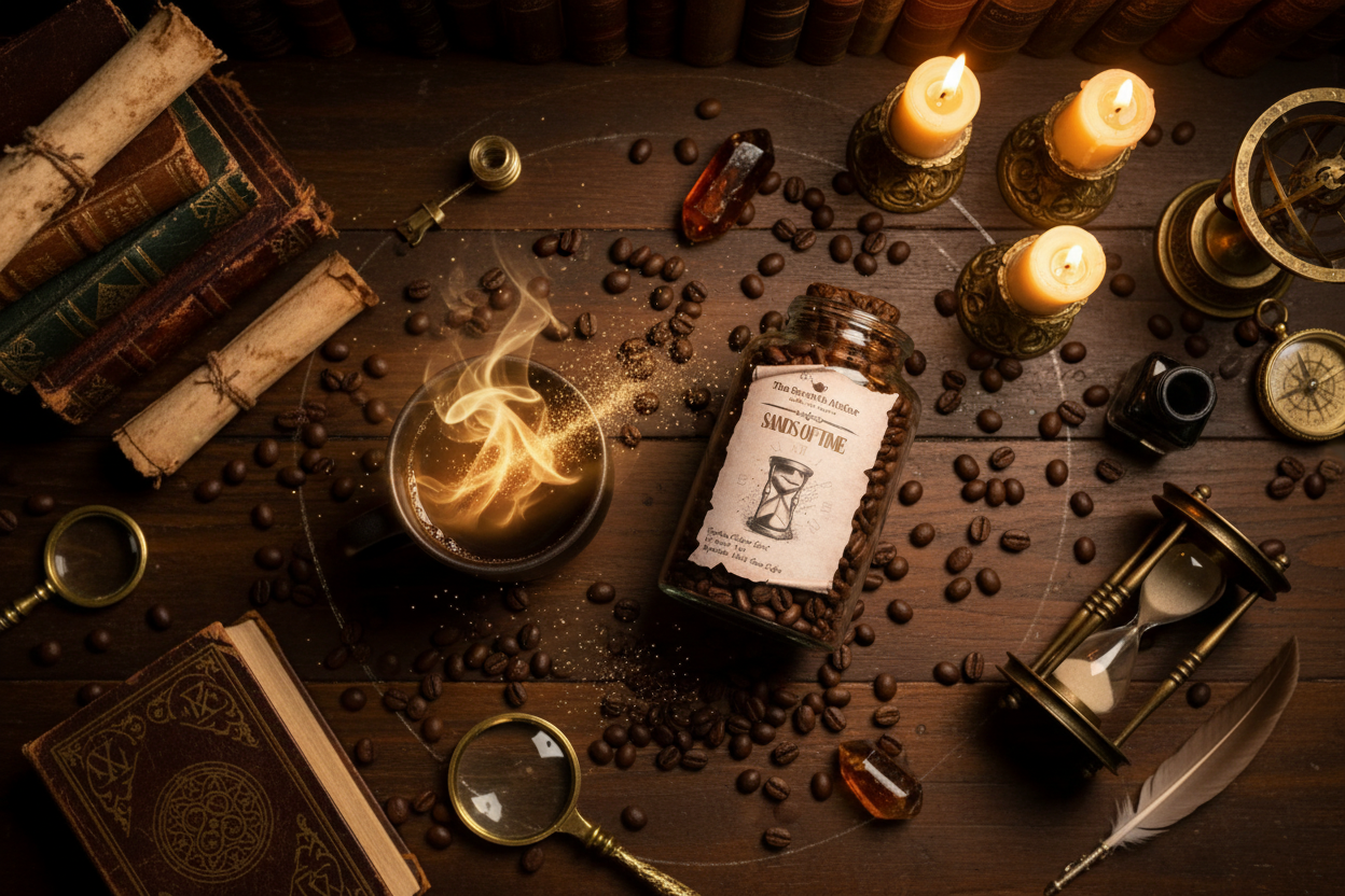 Sands of Time Roast overhead flat lay