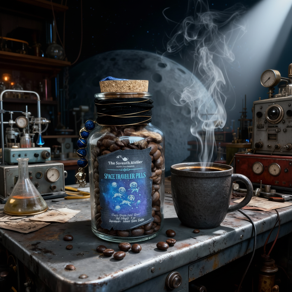 Space Traveler Pills — Hero with Coffee