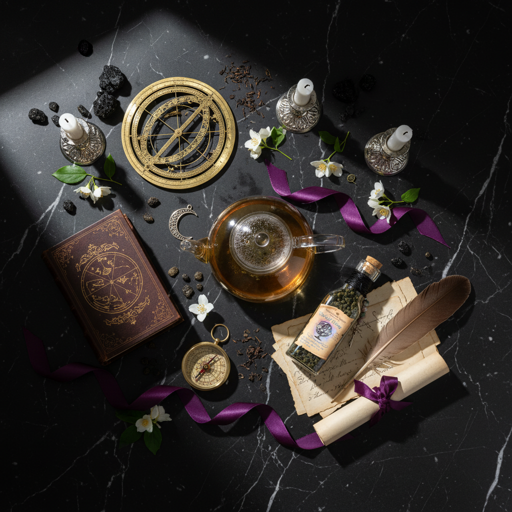Starlight Oolong — Pure Overhead Flat Lay